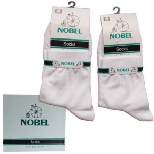 جوراب آنتی باکتریال نوبل نیم ساق مردانه سفید پنبه سلفونی | پرشیا گارمنت | پوشاک ایرانی | persia garment | فروش عمده | عمده فروشی