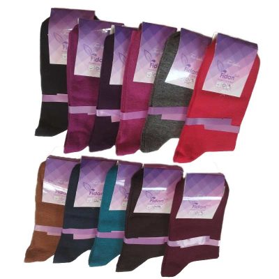 جوراب فیدان ساق بلند زنانه نخ پنبه الوان سیر | پرشیا گارمنت | پوشاک ایرانی | persia garment | فروش عمده | عمده فروشی | تولید و پخش